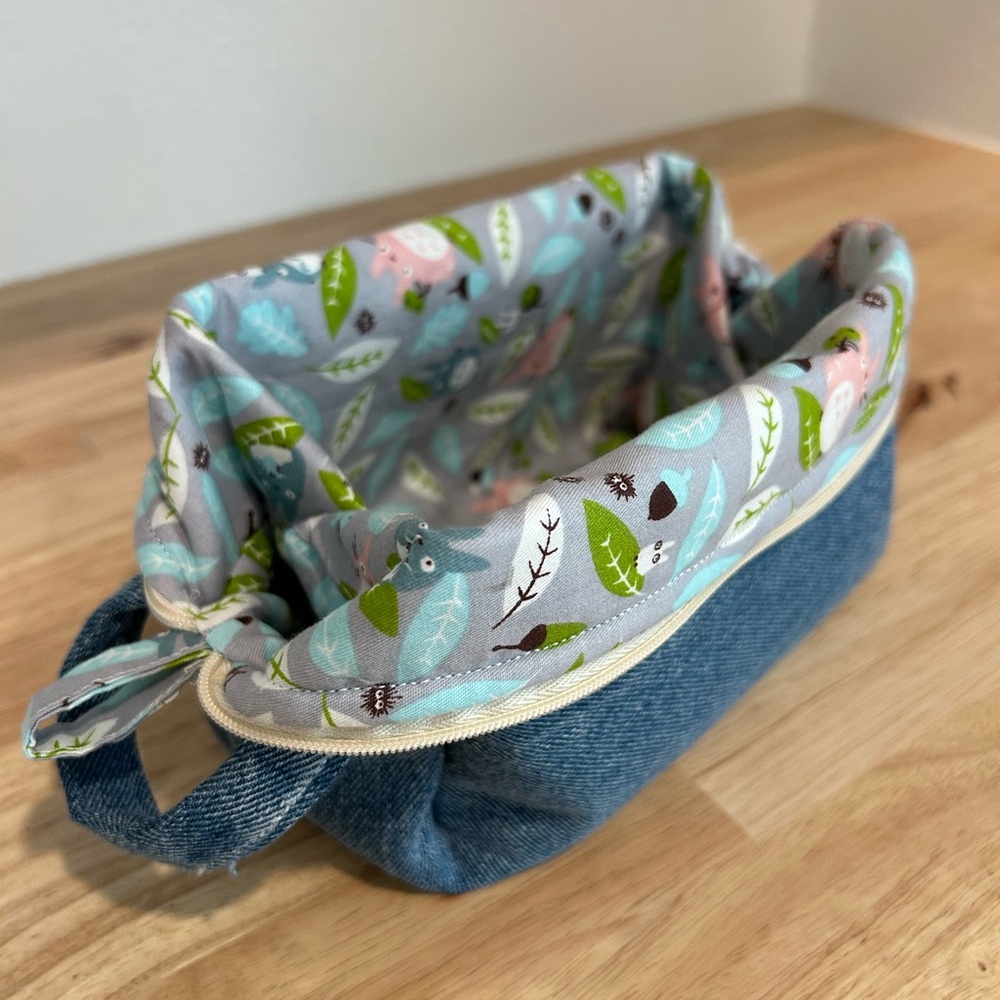 Handmade Studio Ghibli Totoro 100% cotton fabric make up pouch